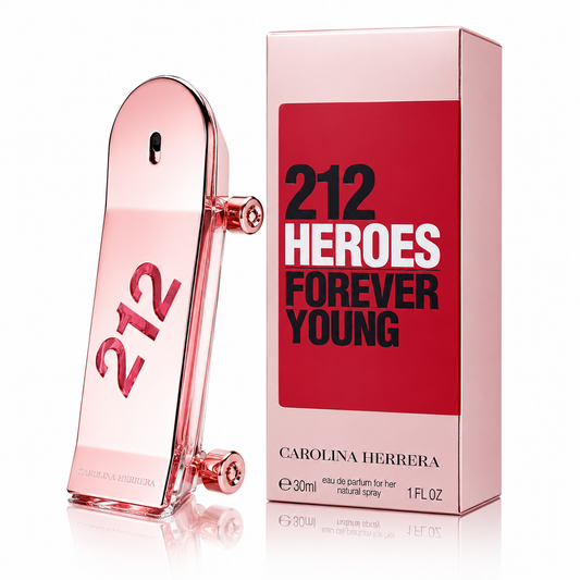 Perfume 212 Heroes For Her 80ml - O perfume da mulher livre, jovem e autêntica!