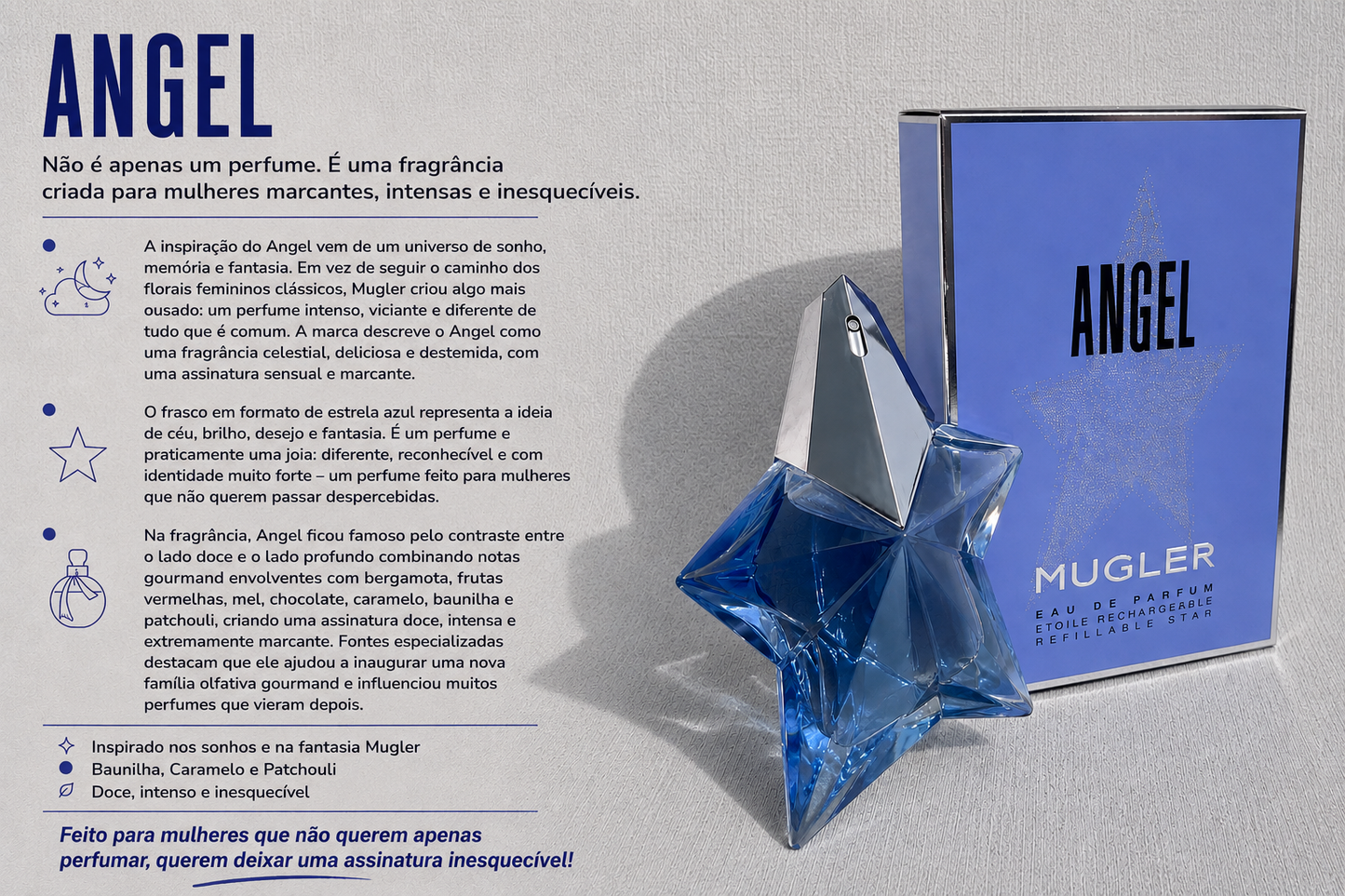 Perfume Angel Mugler 100ml - Uma estrela criada para ser lembrada!