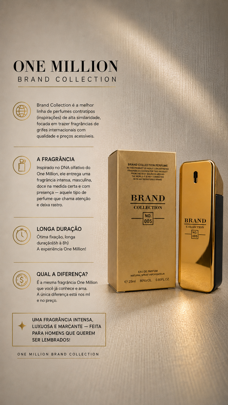 Perfume Miniatura One Million 25ml - Brand Collection