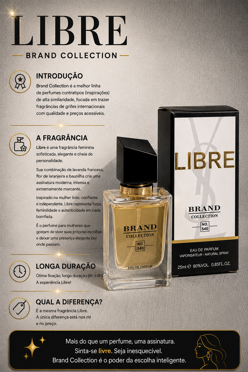 Perfume Miniatura Libre YSL 25ml - Brand Collection