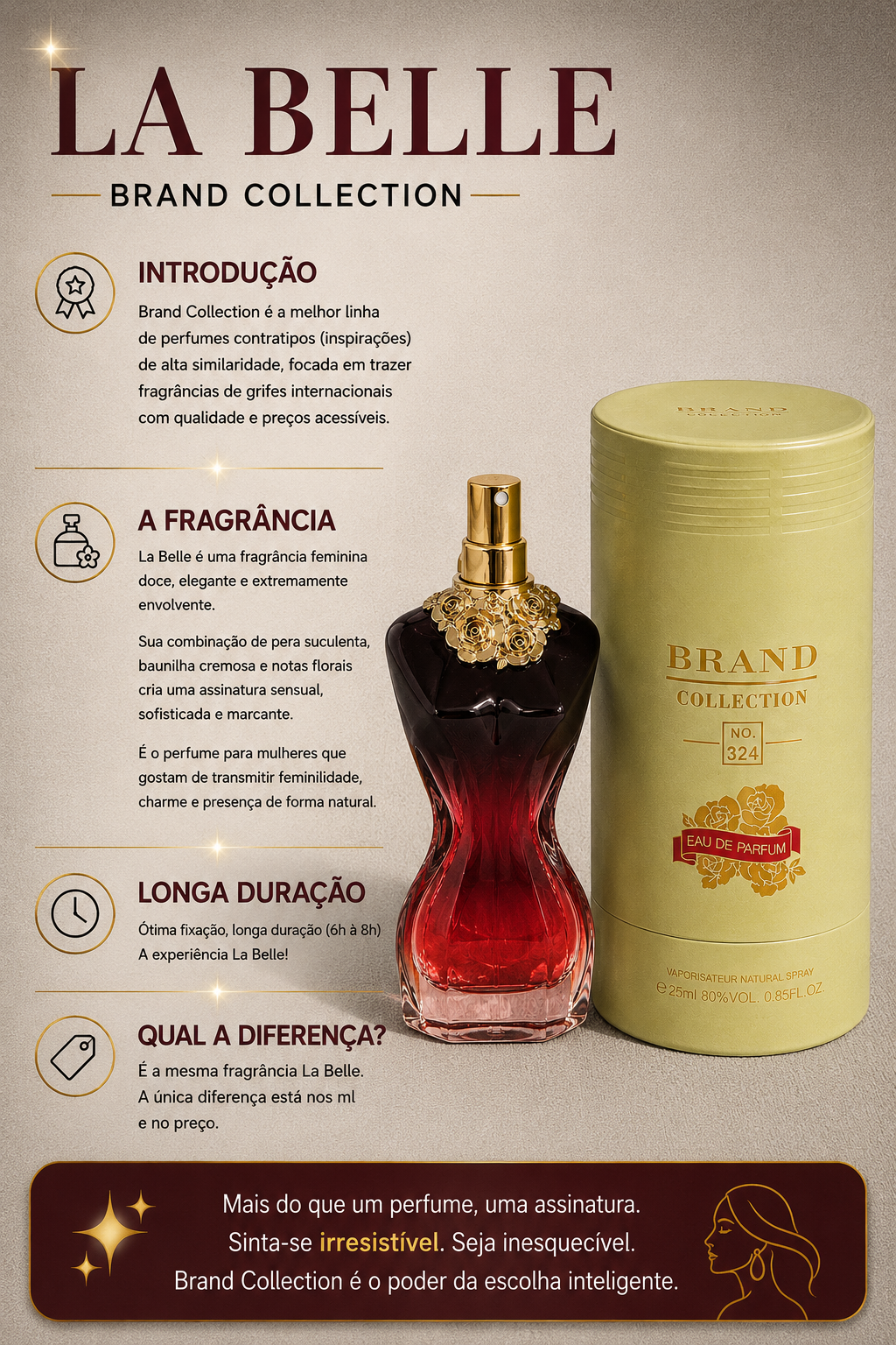 Perfume Miniatura La Belle 25ml - Brand Collection