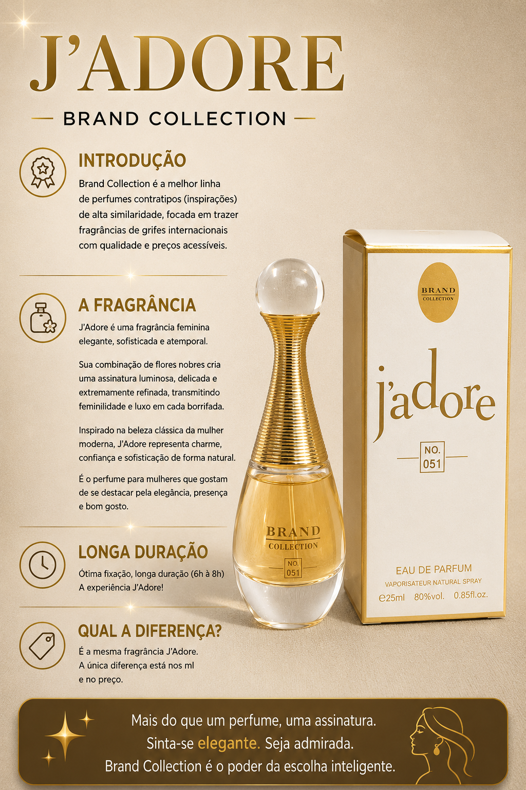 Perfume Miniatura J adore 25ml - Brand Collection